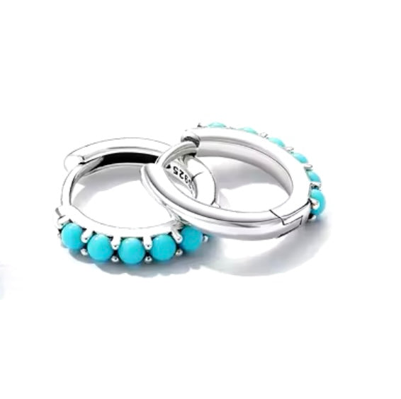 Turquoise hoops