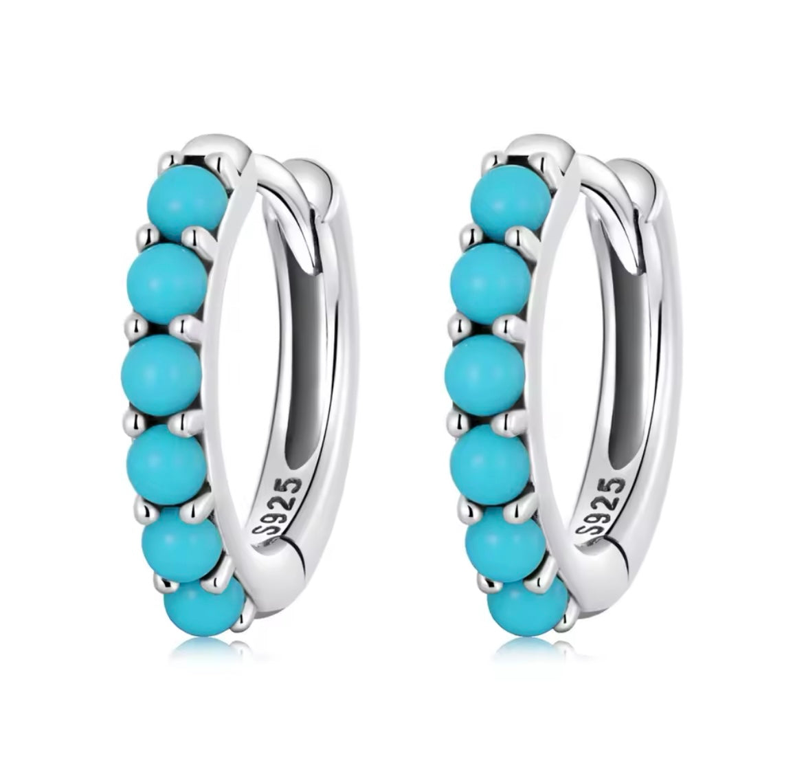 Turquoise hoops