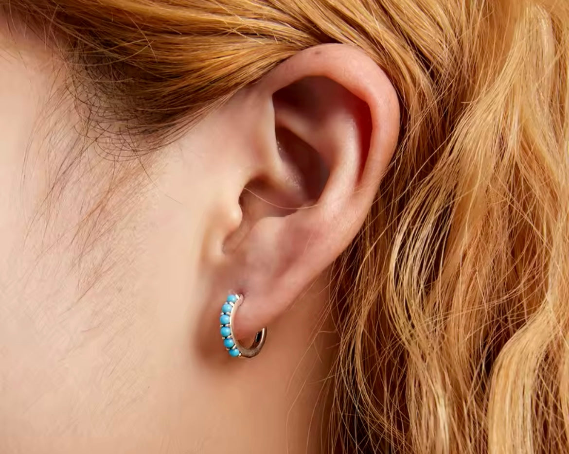 Turquoise hoops