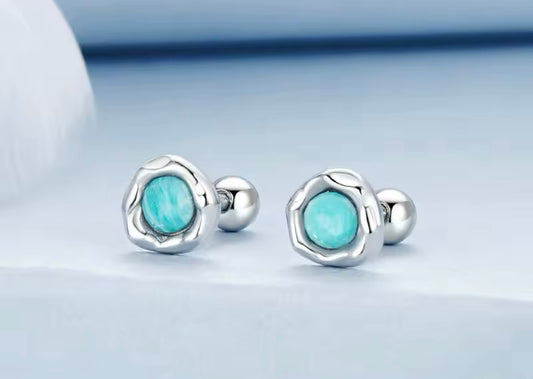 Silver & turquoise studs