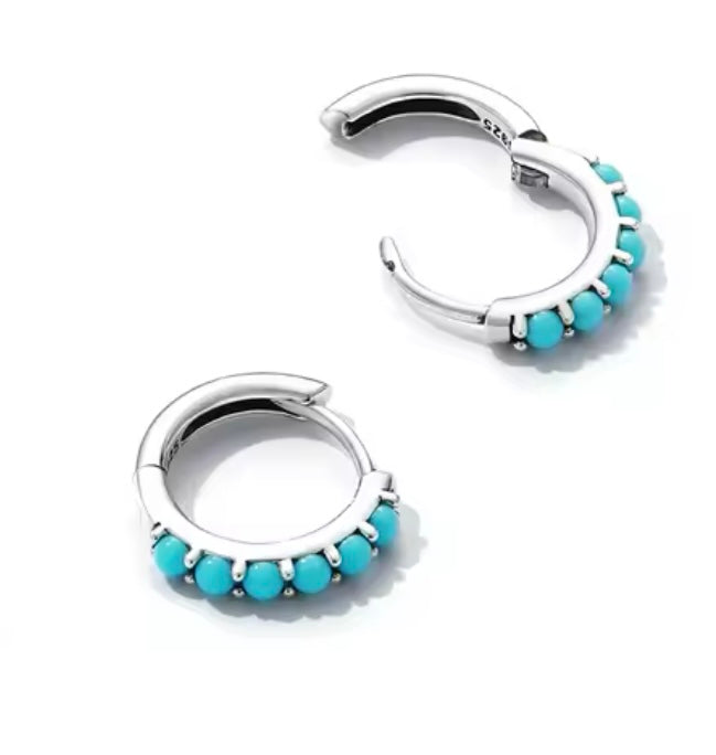 Turquoise hoops