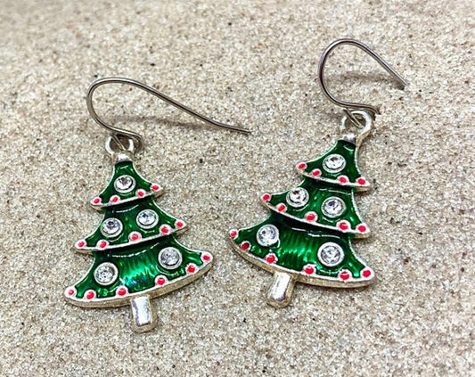 Christmas tree earrings